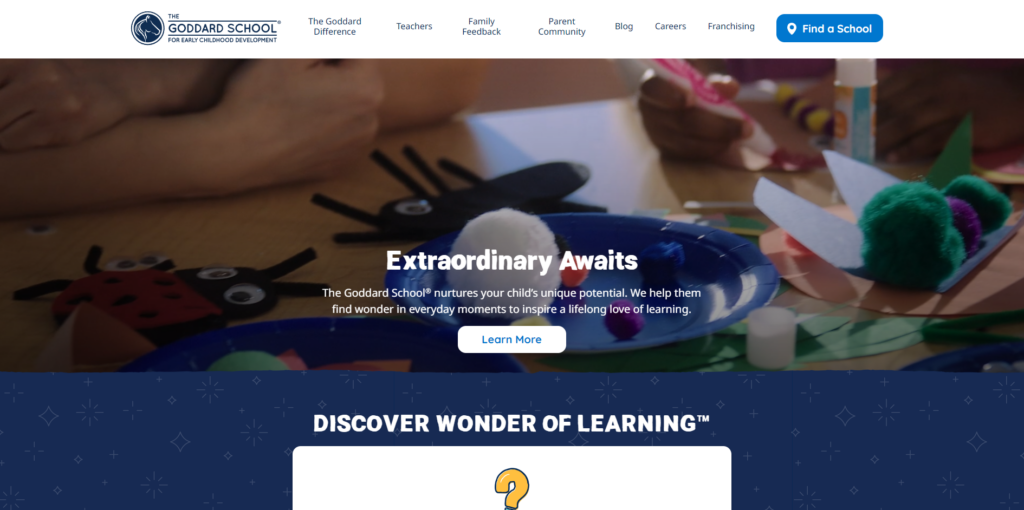 Escola Goddard - Design de Sites