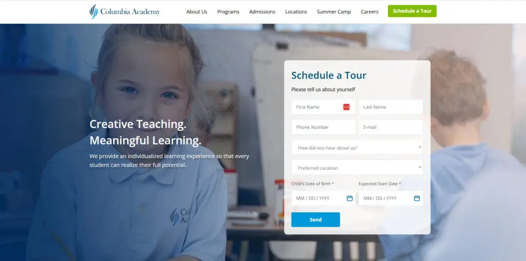 Columbia Academy - Design de Sites