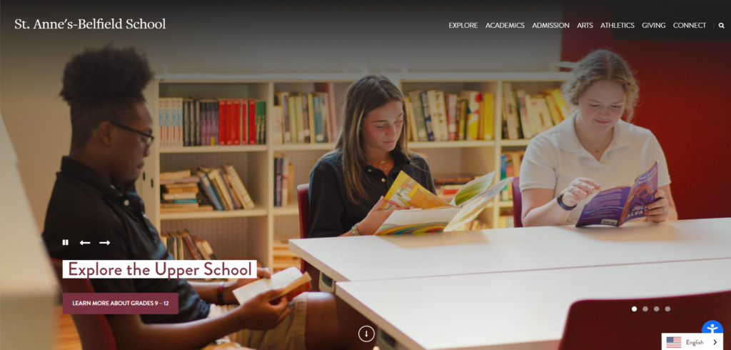Escola St Annes-Belfield - Design de site