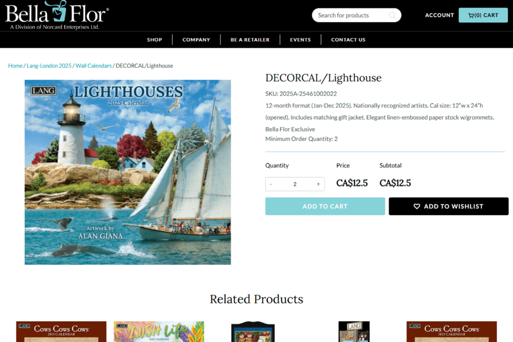 DECORCAL_Lighthouse - Bellaflor - B2B Website Platform Developer - Bright Vessel