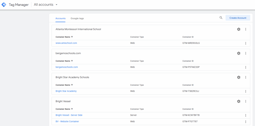- B2B Website Platform Developer - Bright Vessel Google Tag Manager