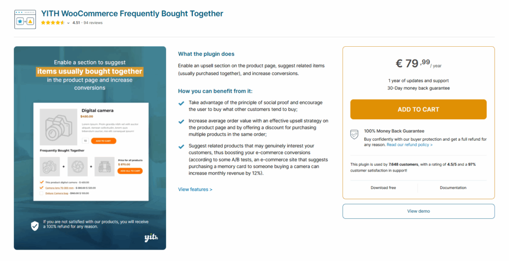 YITH WooCommerce は頻繁に一緒に購入されます