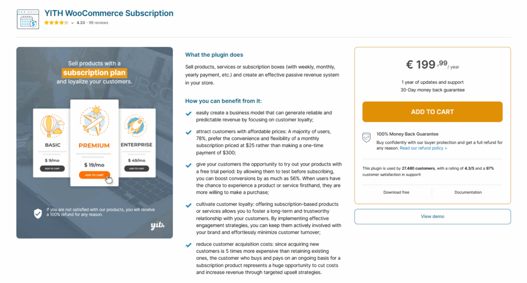 YITH WooCommerceサブスクリプション
