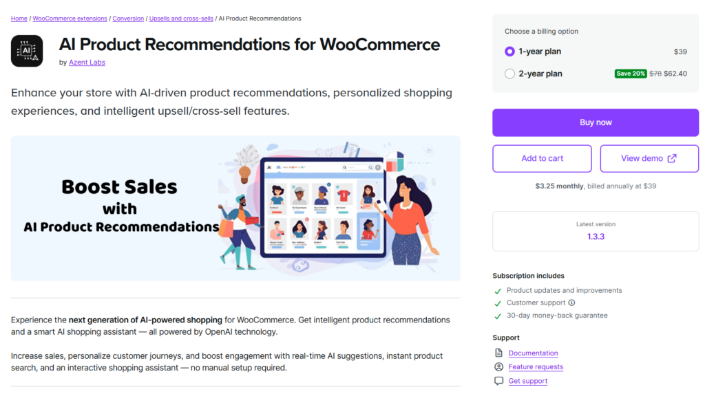 AI Product Recommendations for WooCommerce