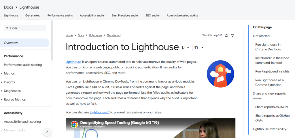 Google Lighthouse - B2B Website Platform Developer - Bright Vessel Google Lighthouse accessibility audit tool