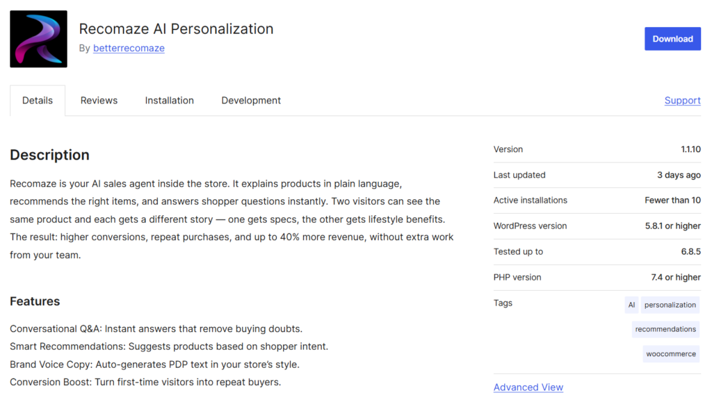 Recomaze AI Personalization