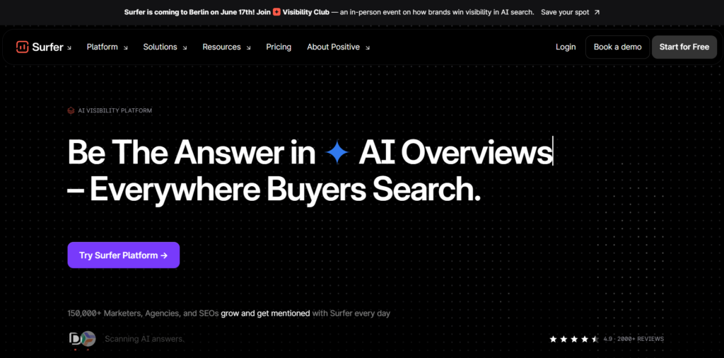 Surfer SEO - B2B Website Platform Developer - Bright Vessel Surfer SEO