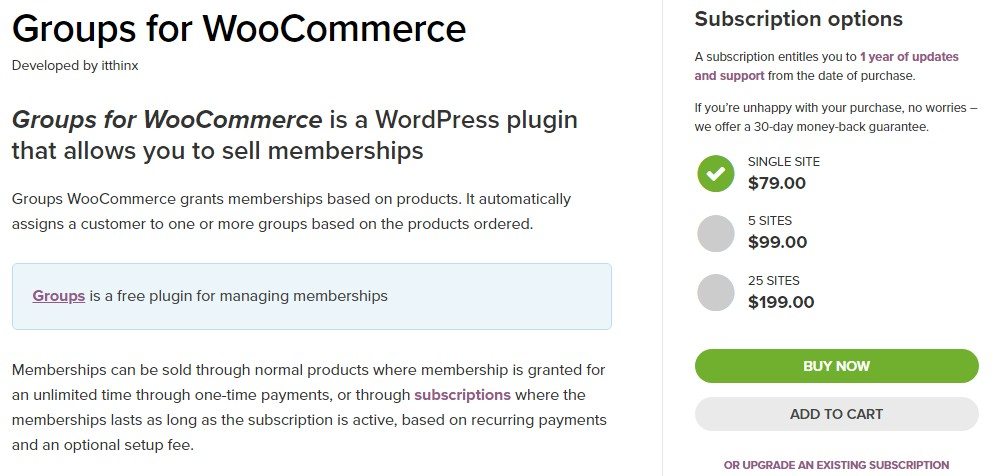 Groups for WooCommerce