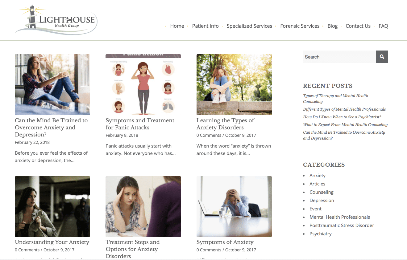 Lighthouse Health group Blog Case Study