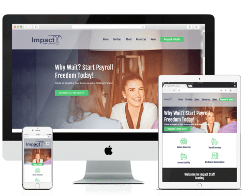 Wordpress and WooCommerce Website Design - Impact Staff Leasing