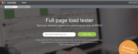 Montis Website Speed Test