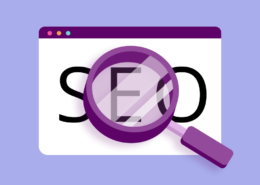 Image of SEO Glass and SEO Tips Title