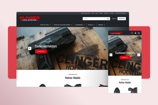 Clinger Holsters - B2B Website Platform Developer - Bright Vessel