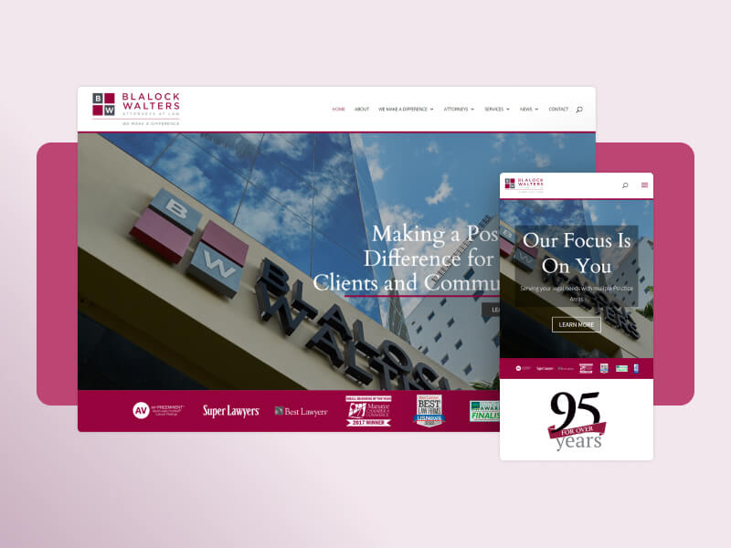 Blalock Walters Law Firm Website Design