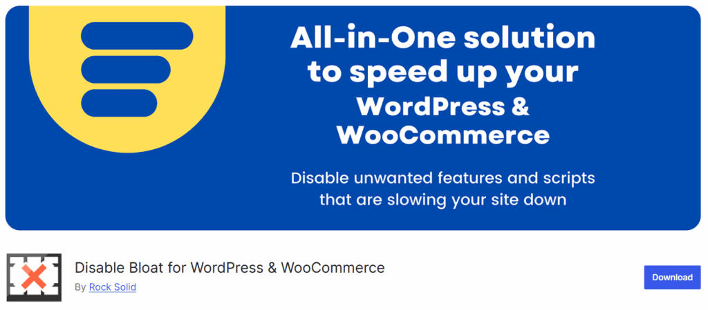 Disable WooCommerce Bloat Plugin