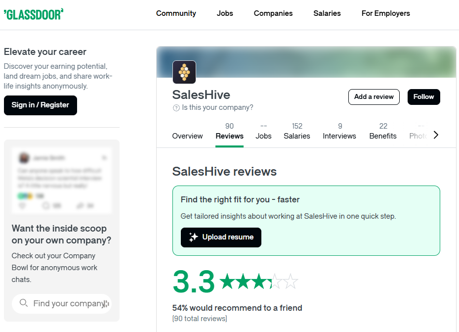 SalesHive Performance Review - Glassdoor SalesHive Review From Employees